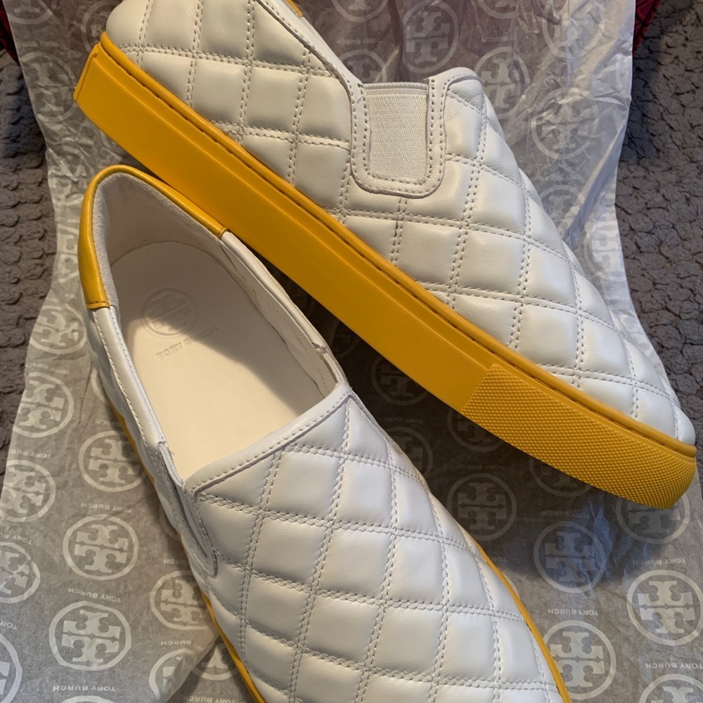 New quilted Tory Burch savannah slip on’s sneakers